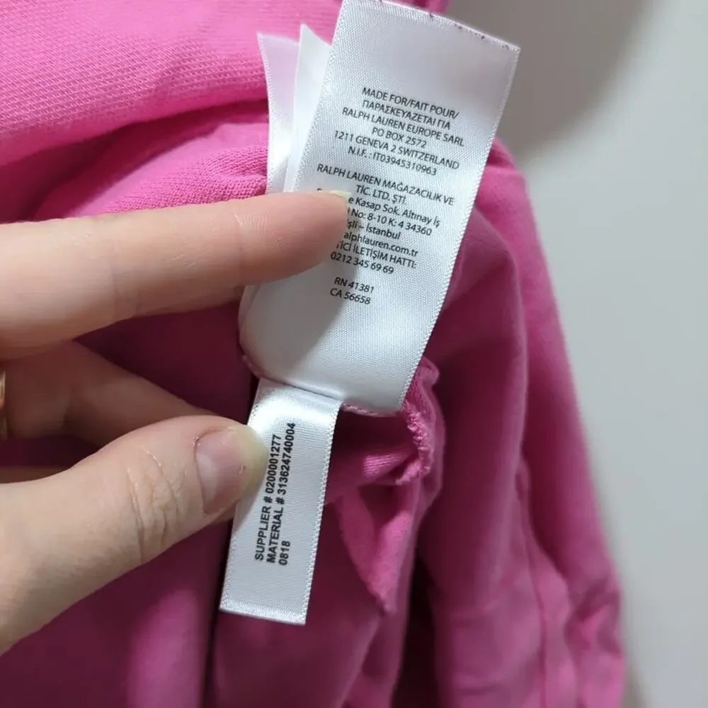 Polo Ralph Lauren Childrenswear Girl's Stretch Cotton Pink Polo Dress Size XL